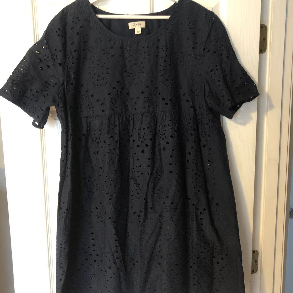 NAVY BLUE COTTON DRESS